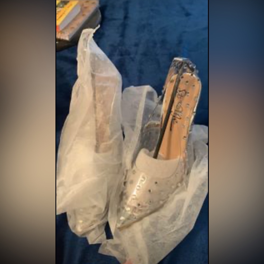 Lulu’s Rhinestone clear heels
